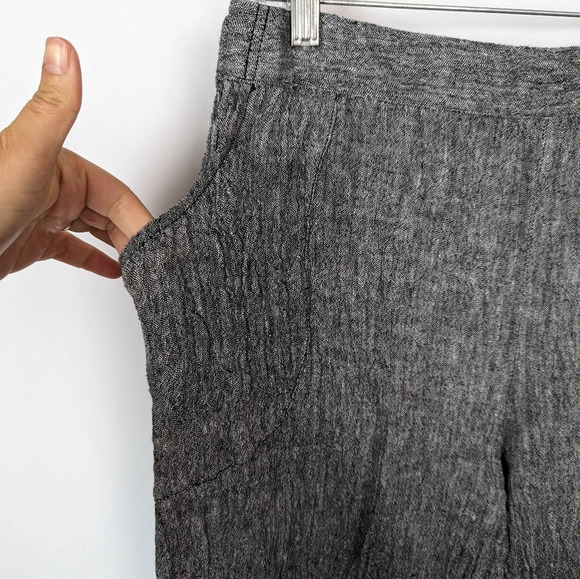 NEW Liv By Habitat M Clothes Wide Leg Lantern Pant Linen Crinkled Lagenlook Boho - Picture 6 of 11